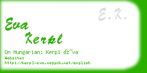 eva kerpl business card